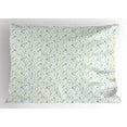 thumbnail image 1 of Ambesonne Tulip Pillow Sham, Fresh Spring Meadow Pattern, 36" X 20", Pale Green Pale Blue, 1 of 2