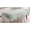 thumbnail image 1 of Ambesonne Tulip Tablecloth Rectangular Table Cover, Fresh Spring Meadow Pattern, 60"x84", Pale Green Pale Blue, 1 of 4