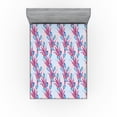 thumbnail image 1 of Ambesonne Tulips Artwork Fitted Sheet, Blooming Floral Boho, King Size, Magenta Pale Pink, 1 of 5