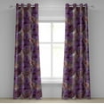 thumbnail image 1 of Ambesonne Tulips Grommet Curtain, Gothic Grunge Flowers Print, 50"x96", Pale Fuchsia Burnt Sienna, 1 of 1