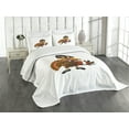 thumbnail image 1 of Ambesonne Turkey Quilted Bedspread Set 3 Pcs, Sport Themed Cartoon, King Size, Multicolor, 1 of 5