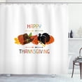 thumbnail image 1 of Ambesonne Turkey Shower Curtain, Bird Pumpkin Pilgrim Hat, 69"Wx75"L, Multicolor, 1 of 3