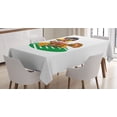 thumbnail image 1 of Ambesonne Turkey Tablecloth Rectangular Table Cover, American Football Bird, 60"x90", Multicolor, 1 of 3