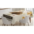thumbnail image 1 of Ambesonne Turkey Tablecloth Rectangular Table Cover, Fall Season Animal Leaf, 60"x84", Brown Orange Yellow, 1 of 3