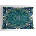 thumbnail image 1 of Ambesonne Turkish Pattern Pillow Sham, Ottoman Motif, 36" X 20", Turquoise Dark Blue, 1 of 2