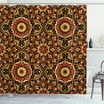 thumbnail image 1 of Ambesonne Turkish Pattern Shower Curtain, Dark Byzantine, 69"Wx75"L, Ruby Mustard Black, 1 of 3