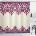thumbnail image 1 of Ambesonne Turkish Pattern Shower Curtain, Rococo Spiral, 69"Wx84"L, Fuchsia Beige, 1 of 3