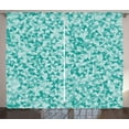 thumbnail image 1 of Ambesonne Turquoise Curtains 2 Panel Set, Modern Triangles, 108" x 84", Turquoise Teal, 1 of 3