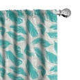 thumbnail image 1 of Ambesonne Turquoise Curtains, Bird Feathers Design, Pair of 28"x63", Turquoise White Beige, 1 of 5