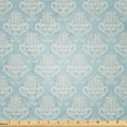 thumbnail image 1 of Ambesonne Turquoise Fabric by the Yard Microfiber, Medieval, 3 Yards, Bluegrey Cream, 1 of 2