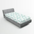 thumbnail image 1 of Ambesonne Turquoise Fitted Sheet, Swirling Branch Lines, Twin Size, Turquoise, 1 of 3