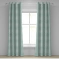 thumbnail image 1 of Ambesonne Turquoise Grommet Curtain, Medieval, 50" x 96", Bluegrey Cream, 1 of 6