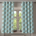 thumbnail image 1 of Ambesonne Turquoise Grommet Curtain, Vintage Flowers, 50" x 54", Blue Brown, 1 of 6