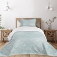 thumbnail image 1 of Ambesonne Turquoise Quilted Bedspread Set 2 Pcs, Medieval, Twin Size, Bluegrey Cream, 1 of 5