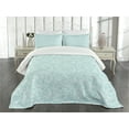 thumbnail image 1 of Ambesonne Turquoise Quilted Bedspread Set 3 Pcs, Ocean Waves Summer, King Size, Pale Blue White, 1 of 5