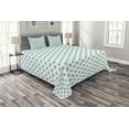thumbnail image 1 of Ambesonne Turquoise Quilted Bedspread Set 3 Pcs, Winter Snow Gloves, Queen Size, White and Pale Blue, 1 of 3