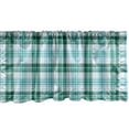 thumbnail image 1 of Ambesonne Turquoise Window Valance, Checkered Tartan, 54" X 12", Sea Green Pale Blue, 1 of 3