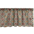 thumbnail image 1 of Ambesonne Turquoise Window Valance, Indigenous, 54" X 12", Turquoise and Orange, 1 of 3