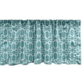 thumbnail image 1 of Ambesonne Turquoise Window Valance, Retro Squared Rounds, 54" X 18", Petrol Blue and White, 1 of 5