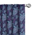 thumbnail image 1 of Ambesonne Turtle 4-Panel Curtains, Nautical Animals Maya, 56"x63", Purple Magenta and Aqua, 1 of 4