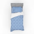 thumbnail image 1 of Ambesonne Turtle Bedding Set 3 Pcs, Turtle with Mollusk, Twin, Pale Blue and White, 1 of 2