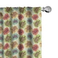 thumbnail image 1 of Ambesonne Turtle Curtains, Sea Animals Color Blots, Pair of 28"x95", Multicolor, 1 of 5