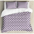 thumbnail image 1 of Ambesonne Turtle Duvet Cover Sets, Caretta Caretta Silhouettes, 2-King, Pale Eggplant and White, 1 of 7