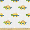 thumbnail image 1 of Ambesonne Turtle Fabric by the Yard Upholstery, Repeated Animal on Wheels, 10 Yards, Yellow Green and Blue, 1 of 5