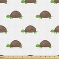thumbnail image 1 of Ambesonne Turtle Fabric by the Yard Upholstery, Rhythmic Animal Silhouettes, 1 Yard, Umber Green and White, 1 of 5