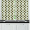 thumbnail image 1 of Ambesonne Turtle Kitchen Curtains, Flock Geometric Shells, 55"x39", Multicolor, 1 of 2