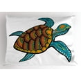 thumbnail image 1 of Ambesonne Turtle Pillow Sham, Tropical Pattern, 26" X 20", Multicolor, 1 of 2