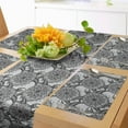 thumbnail image 1 of Ambesonne Turtle Table Runner & Placemats, Detailed Mandala Sign, Placemat 4 pcs + Runner 16"x90", Blue Grey White, 1 of 2