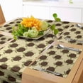 thumbnail image 1 of Ambesonne Turtle Table Runner & Placemats, Swimming Animal Shells, Placemat 4 pcs + Runner 16"x90", Olive Green Chocolate, 1 of 2