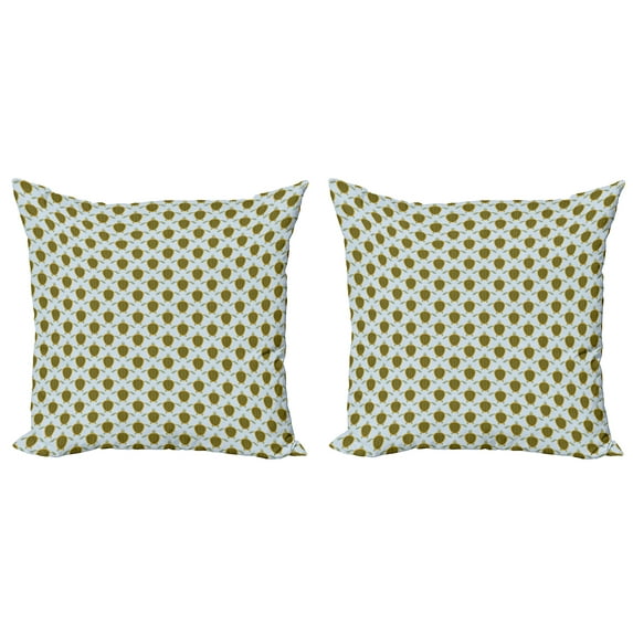 Ambesonne Turtle Throw Pillow Cover 2 Pack, Flock Geometric Shells, 16", Multicolor