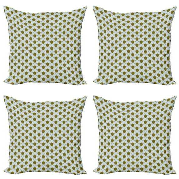 Ambesonne Turtle Throw Pillow Cover 4 Pack, Flock Geometric Shells, 24", Multicolor