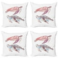 thumbnail image 1 of Ambesonne Turtle Throw Pillow Cover 4 Pack, Watercolor Soft Art, 24", Pink Fuchsia Purple, 1 of 5