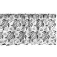 thumbnail image 1 of Ambesonne Turtle Window Valance, Nautical Ocean Fauna, 54" X 18", Black and White, 1 of 3