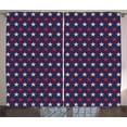 thumbnail image 1 of Ambesonne USA Curtains 2 Panel Set, Vintage Patriotic Colors, 108" x 63", Dark Blue Cream Red, 1 of 3