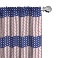 thumbnail image 1 of Ambesonne USA Curtains, Stars and Stripes Flag, Pair of 28"x63", Violet Blue Ruby White, 1 of 5