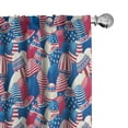 thumbnail image 1 of Ambesonne USA Curtains, Traditional Easter Eggs, Pair of 28"x63", Navy Blue White Red, 1 of 5