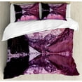 thumbnail image 1 of Ambesonne USA Duvet Cover Set, Snowy Maroon Bells and Lake, Calking, Dried Rose Lavender, 1 of 3