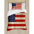 thumbnail image 1 of Ambesonne USA Duvet Cover Sets, Independence Day in July, 2-Twin, Cream Red Navy Blue, 1 of 4