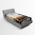 thumbnail image 1 of Ambesonne USA Fitted Sheet, Manhattan Bridge in NYC, Twin XL Size, Multicolor, 1 of 2