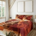 thumbnail image 1 of Ambesonne USA Fitted & Top Sheet Set with Shams, Grand Canyon in Colorado, Red Orange Brown, 1 of 4