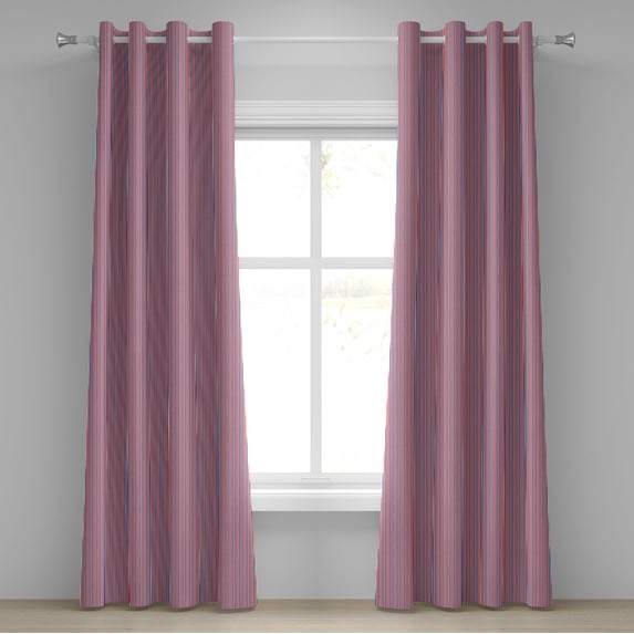 Ambesonne USA Grommet Curtain, Symbolic Independence, 50" x 96", Red White Night Blue