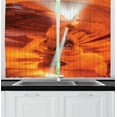 thumbnail image 1 of Ambesonne USA Kitchen Curtains, Sandstone Sunbeam Canyon, 55"x45", Orange Yellow and White, 1 of 1