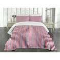 thumbnail image 1 of Ambesonne USA Quilted Bedspread Set 3 Pcs, Symbolic Independence, King Size, Red White Night Blue, 1 of 5