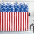 thumbnail image 1 of Ambesonne USA Shower Curtain, Patriotic Grunge Flag Marine, 69"Wx84"L, Vermilion Cobalt Blue, 1 of 3