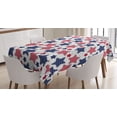 thumbnail image 1 of Ambesonne USA Tablecloth Rectangular Table Cover, Star with Flags, 60"x84", Indigo Red White, 1 of 4