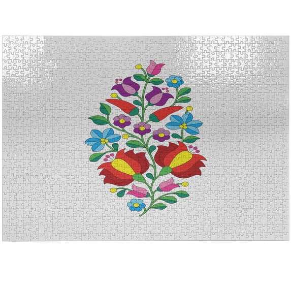 Ambesonne Ukraine Jigsaw Puzzle Durable Cardboard, Traditional Folk European, 1000 pcs, Multicolour